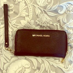 Michael Kors Black Wristlet Wallet